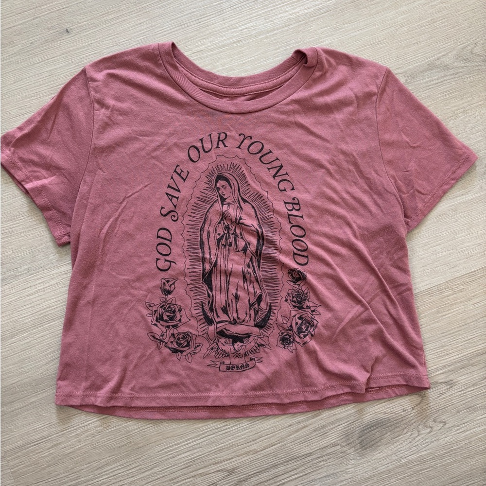 BØRNS band cropped tee